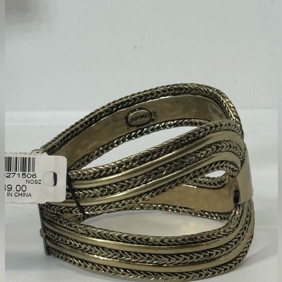 Chicos Chunky Textured Hinged Bangle Bracelet - Picture 6 of 16